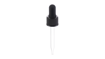 18/410 Black Ribbed Dropper Cap