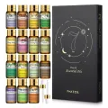 Pure Essential Oils 15pcs Gift Set Natural Plant Aroma Essential Oil Diffuser Eucalyptus Vanilla Mint Geranium Rose Tea Tree Oil