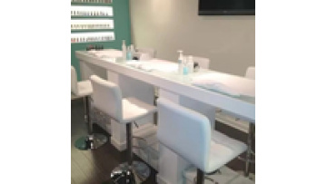 Free sample Hot sale  New models Modern style tempering glass wireless charge furniture Beauty salon Manicure Nail table1