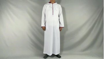 Hot sale thobe muslim with zipper and side pocket men thobe islamic arab omani thobe abaya women muslim dress1