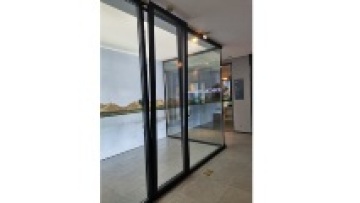 chenxi  Aluminum powder coating Automatic Double Tempered Glass Sliding Glass Door partition door1