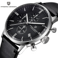 PAGANI DESIGN 2720 Mens Watches Luxury Waterproof 30M Genuine Leather Japanese VK67 Movement Quartz Watch Relogio Masculino