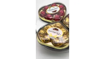 Crunchy Wafer Ball Milk Chocolate with Peanut/Crispy Rice/Cookie Packed in Heart Box1