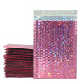 10PCS Holographic Foil Bubble Mailer Makeup Gift Bags Glamour Colorful Packaging Bubble Mailer Padded Shipping Mailing Envelope