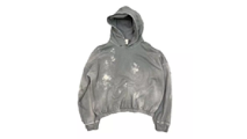 Cropped Vintage Wash Custom Elastic Hem Puff Painting Hoodie Printed Hoodies for Men1