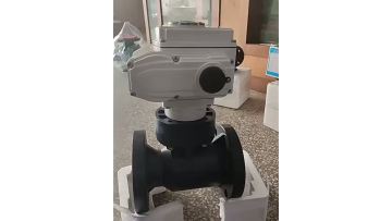 FRPP flanged electric ball valve