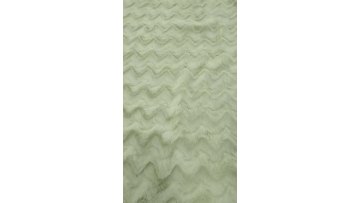 Wave Pattern Brushed Faux Rabbit Fur Fabric