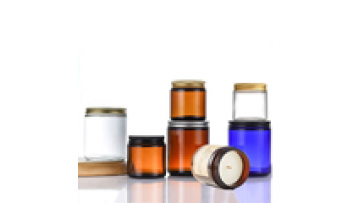 1oz 2oz 4oz 8oz Frosted Clear Amber Empty Face Cream Container Glass Cosmetic Jar Candle Jar with Lid1