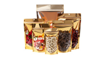 Gold Metallic Mylar Zip Lock Pouches - Aluminum Foil Ziplock Bags1