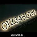 Warm White 4000K 3D Led House Numbers Light Outdoor Waterproof Home Hotel Door Plates Stainless Steel Illumilous Lettre Sign