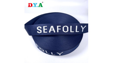 navy blue polyester jacquard webbing