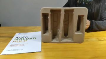Biodegradable recyclable paper pulp molded skincare packaging insert1