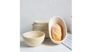 Handwoven Rattan Bread Banneton Dough Proofing & Drying Storage Basket1
