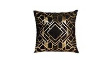 Gold Foil Printed Velvet Cushion Cover Throw Pillow Case1