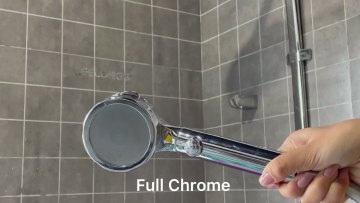 High Quality ABS Plastic Chrome 3 Functions Portable Handheld Shower Economic Shower Head with Stop Button1