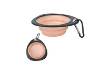 ONE PET Wholesale Outdoor Portable Travel Foldable TPR Collapsible Cat Bowl Pet Feeding Folding Dog Water Bowl1
