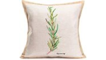 Watercolor Style Wild Floral Throw Pillow Covers Vintage Green Herb Plant Farmhouse Decorative Throw Pillow Case1