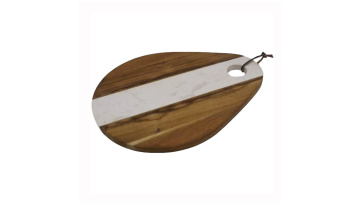 Wholesale Round Bamboo Pizza Serving Tray Pizza Cutting Board Food Pizza Board with Handle1