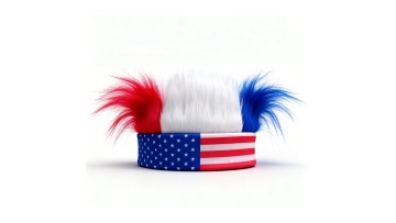 Fan cap wig sports headband