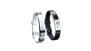New design black white silicone bangle multi zodiac adjustable stainless steel bracelet1