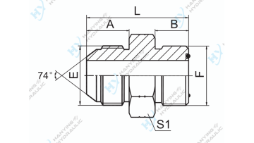 JIC Male 74 Cone ORFS Male