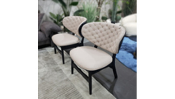 Modern leisure lounge chair home living room minimalist design wooden frame sofa leather armchair1