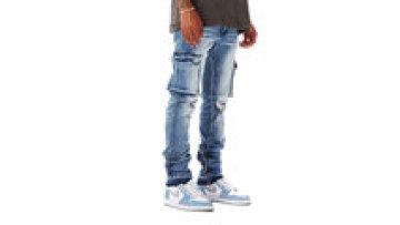Custom Embroidery Distressed Blank Mens Jeans Stretch Skinny Ripped Denim Men Jean Pants1