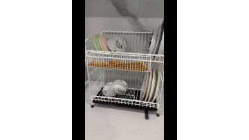 Double-layer narrow and wide dish rack