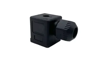 DIN43650A Waterproof IP67 AC DC Black MPM 18mm 2P+E 3P+E Solenoid Valve Coil Connector DIN 43650 Form A1