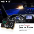 WiiYii X6 OBD2 HUD Head Up Display Car 3 Inch Overspeed Security Warning System Windshield Projector Voltage Alarm hud mirror