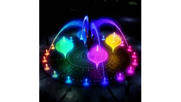 Dry Floor Fountain LED Outdoor Garden Decor