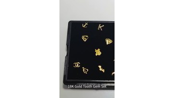 Custom dental jewelry teeth gem etching real solid 14k 18k gold tooth gems1