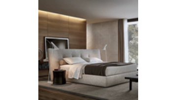 Classic light luxury royal elegant king size bed set villa bedroom furniture set upholstered queen and king size bed1