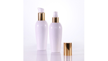 Round Shape Lotion Bottle with golden caps 