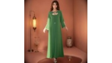 Dubai Arab Turkey Islamic Clothes Abaya Women Muslim Dress Casual Simple Ethnic Clothing Fashion Beaded Muslim Jalaibya Dress1