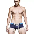 men's cotton brand underwear with Rope low rise short trunk sexy boxers for male Hot sell boy men cueca underpants tight soft