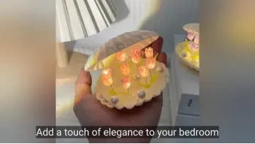 Floral Tulip Shell Night Light for Bedroom Dé Cor1