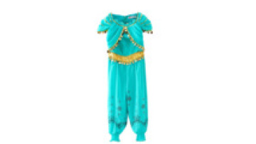 Aladdin Frock Princess Costume Girls Jasmine Princess Dress Kids Halloween Carnival Party Gown Child Sequins Costumes1