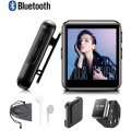 Mini Clip MP4 Player Bluetooth with 1.5 Inch Touch Screen Portable MP4 Music Player HiFi Metal Audio Player with FM for Running