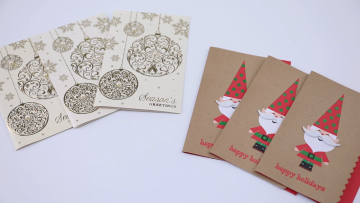Manufacturer Wholesale Custom Luxury Homemade Santa Claus Holiday Merry Christmas Boxed Greeting Cards with Envelopes Set1