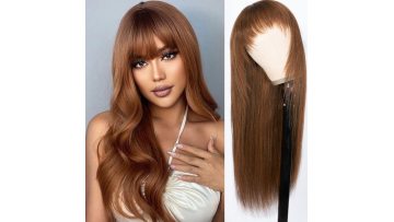 Color Wig #4 Chocolate Brown Straight Human Hair 
