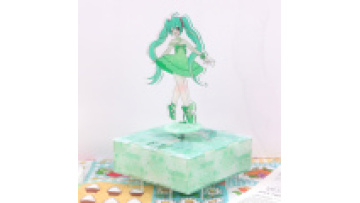 Acrylic Music Box Custom Cartoon Anime Character Acrylic Logo Bracket Desktop Display Custom Acrylic Music Box1