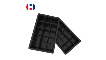 Silicone Ice Cube Trays Molds, 15 Cavities Ice Tray for Whiskey and Cocktail (Black - 15 Cavity) HOZ Kitchenware Household1