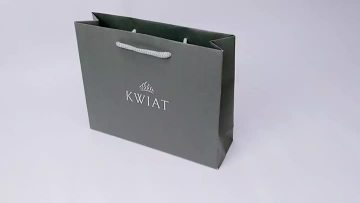 grey paper bag