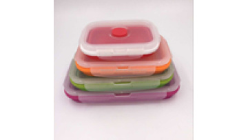 LD-Y029  Food grade  collapsible  silicone lunch box with lid1