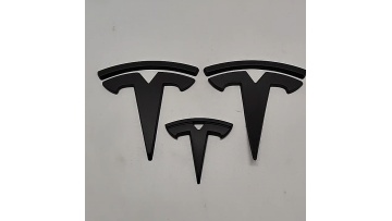 BAINEL Carbon Fiber Exterior Sticker Badge Logo Set For TESLA Model 3/Y  1494950-00-A 1494949-00-A1