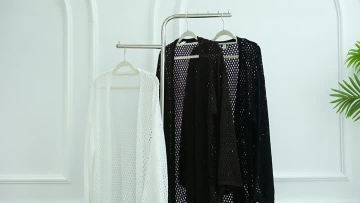 Luxury Mesh Layered Abaya Set with Inner Dress