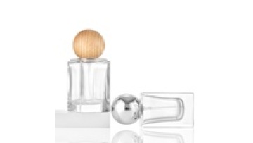 Custom Transparent 30ml Square luxury with box packing and lid for Perfume Bottle1