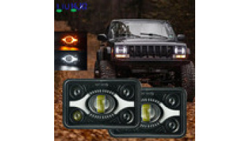 LED Headlights 4*6 Inch HJG Super Bright LED Lights Offroad for Truck Motorcycle Car LED Light1