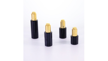 Black cylinder glass dropper bottle for essential oil